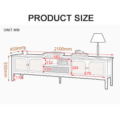 Yedda TV Stand, Wood