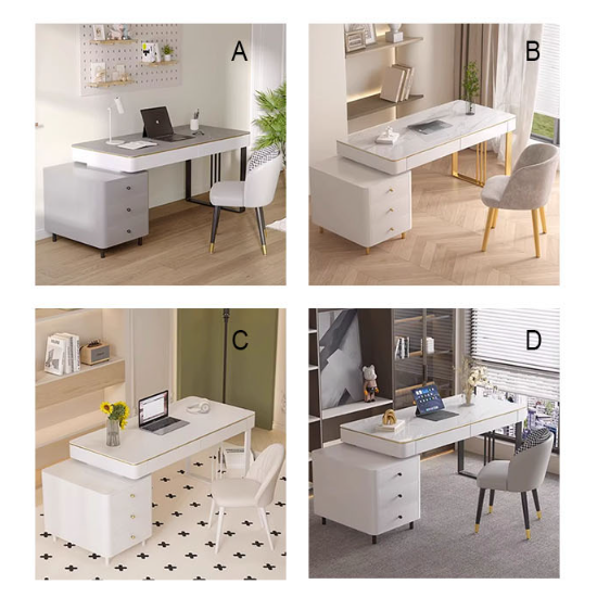 Ingram Office Desk, Sintered Stone
