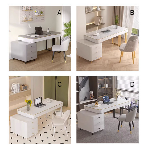Ingram Office Desk, Sintered Stone