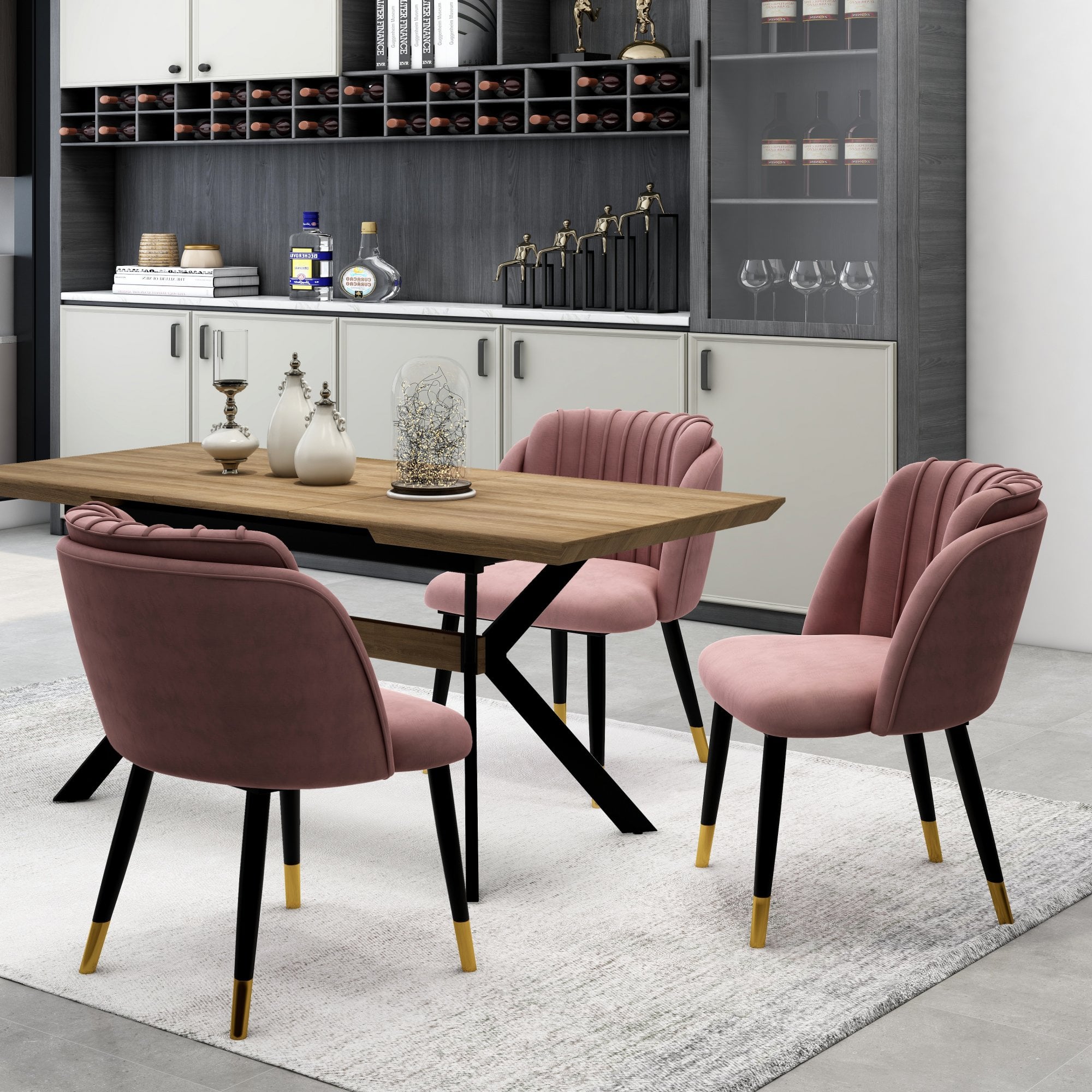 Milano velvet dining chair
