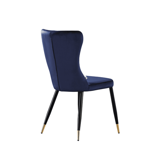 New York LUX Velvet Dining Chair with Metal Legs - Scandinavian Inspired