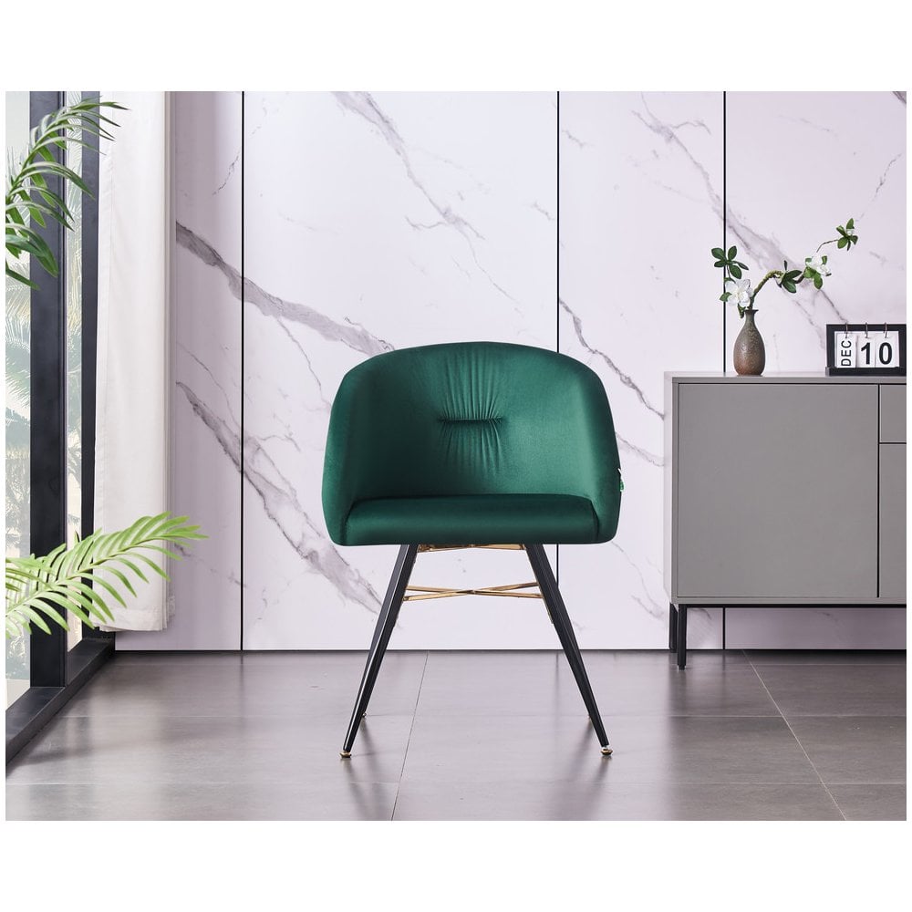 Vittorio LUX Velvet Dining Chair with Metal Legs - Perfect for Dining Room Living Room