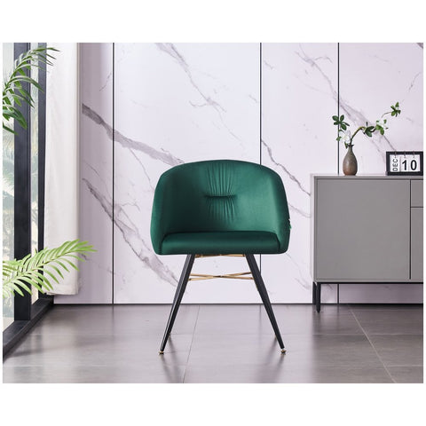 Vittorio LUX Velvet Dining Chair with Metal Legs - Perfect for Dining Room Living Room