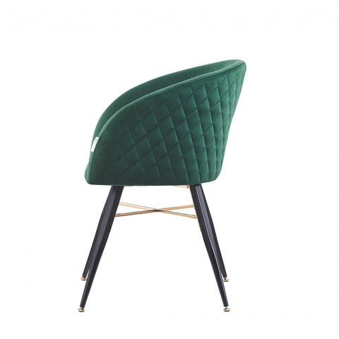 Vittorio LUX Velvet Dining Chair with Metal Legs - Perfect for Dining Room Living Room