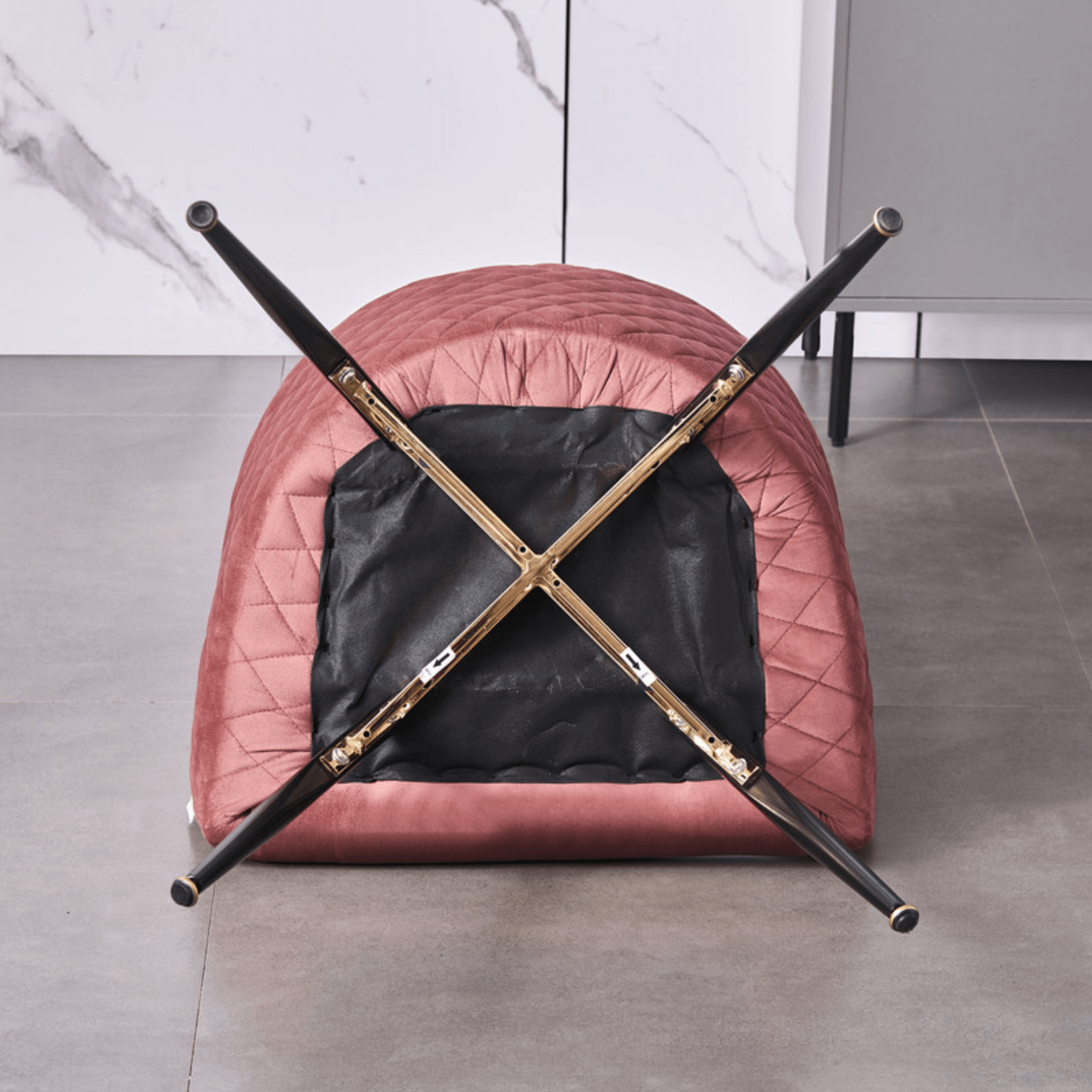 Vittorio LUX Velvet Dining Chair with Metal Legs - Perfect for Dining Room Living Room