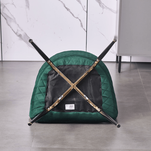 Vittorio LUX Velvet Dining Chair with Metal Legs - Perfect for Dining Room Living Room