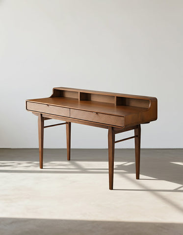 Moran Carved Office Desk, Solid Wood