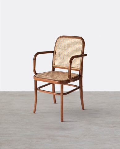 Paris G04 Rattan Dining Chair, Walnut