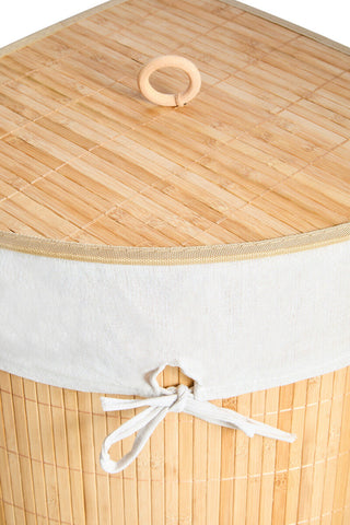 Kankyo Natural Bamboo Corner Laundry Hamper