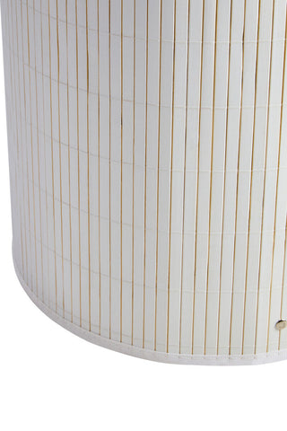 Kankyo Round White Bamboo Laundry Hamper