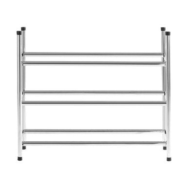 Tavia Three Tier Chrome Shoe Rack