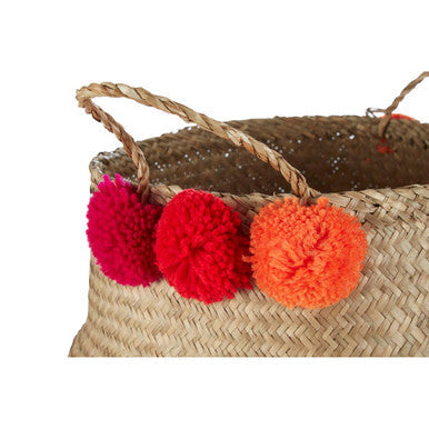 Small Seagrass Pom Basket