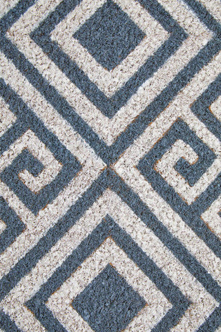 Filta Blue And White Geo Coir Doormat