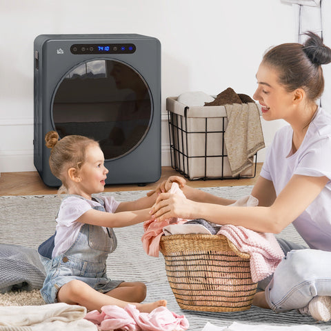 HOMCOM 4kg Compact 40-60℃  Tumble Dryer - Grey
