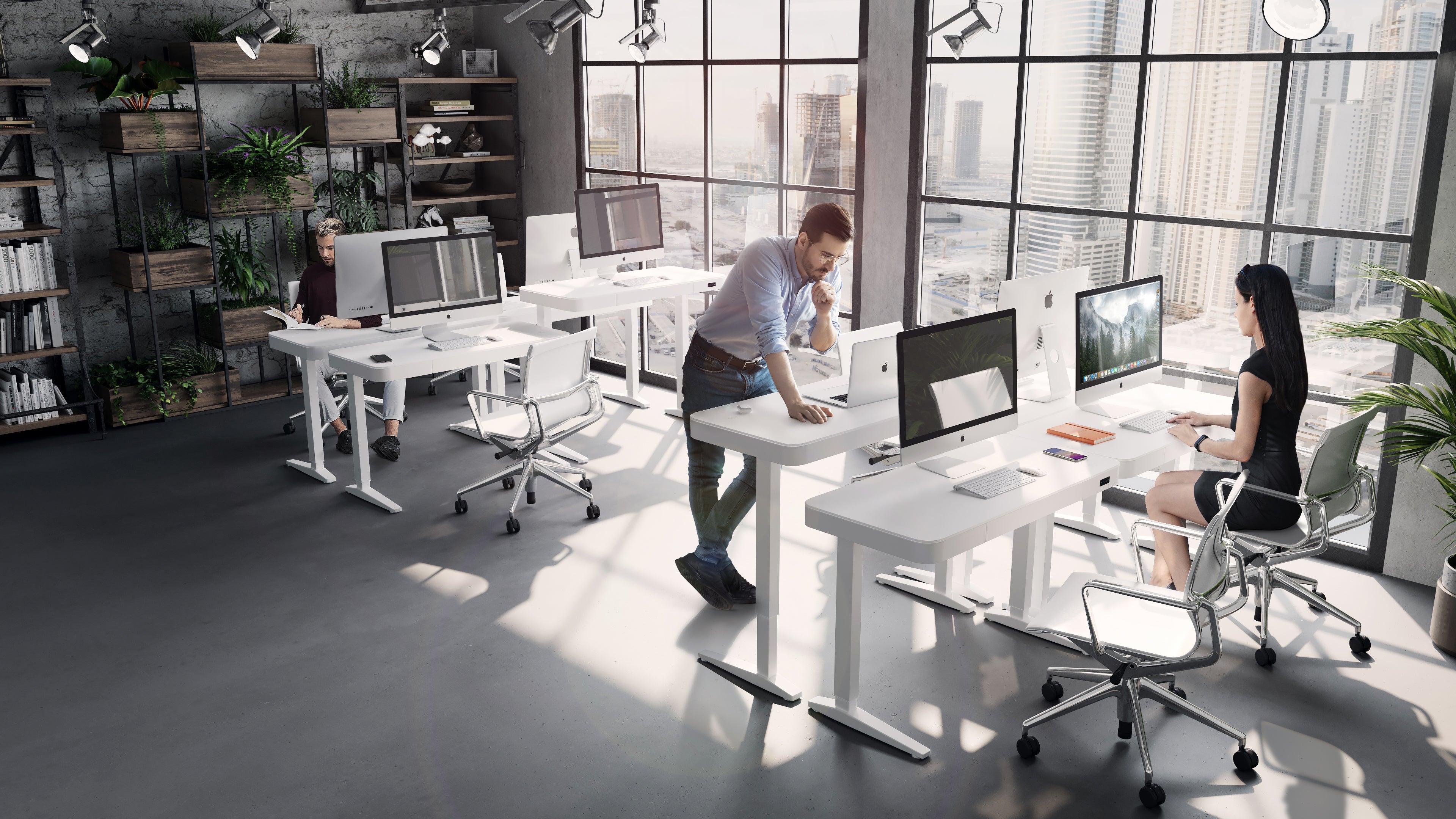 Smart Electric Height Adjustable Desk White (Glass Top) – Purus Life