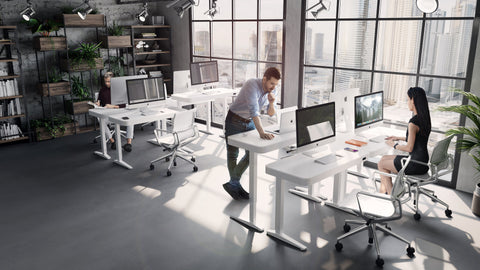 Smart Electric Height Adjustable Desk White (Glass Top) – Purus Life