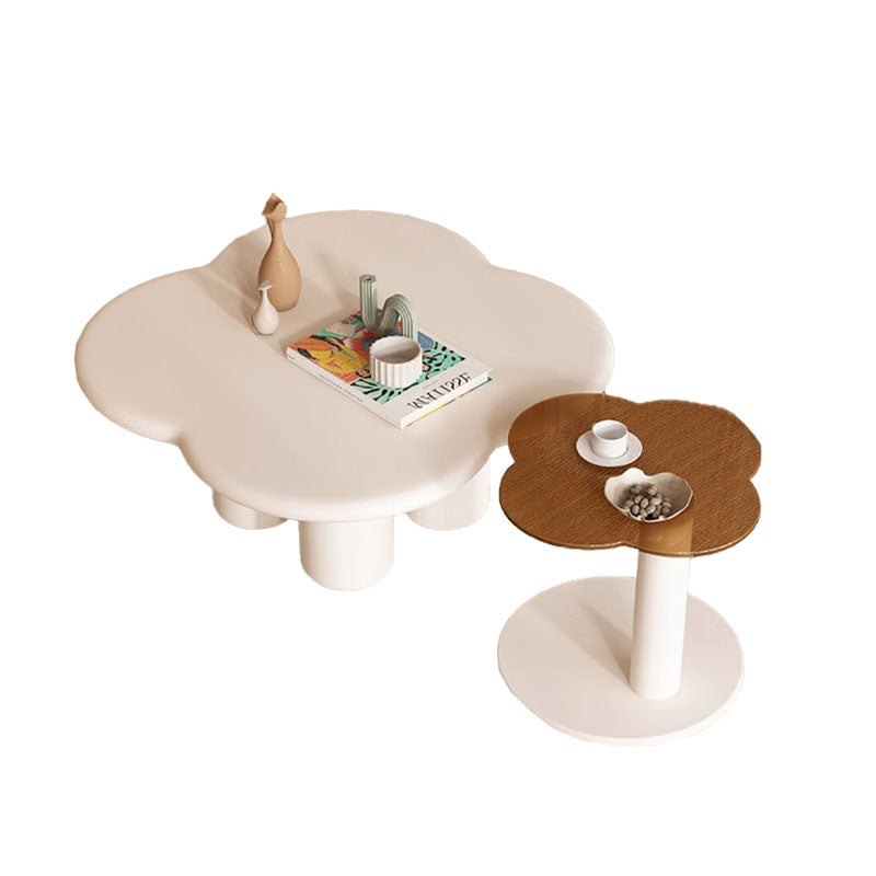 Persis Coffee Table Set, Cream & Tan