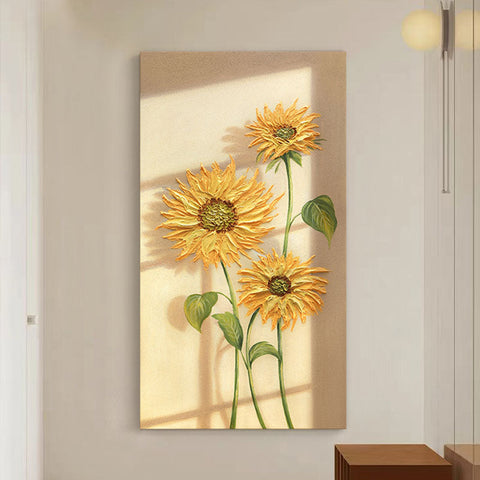 Sunflowers Leaves Framed Wall Art Print Multiple Size