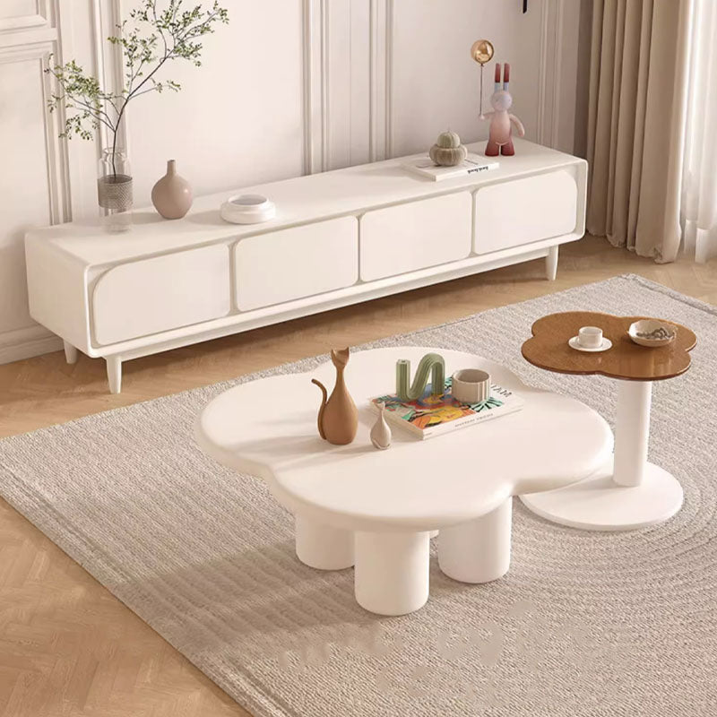 Persis Coffee Table Set, Cream & Tan