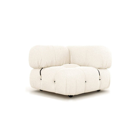 B&B Camaleonda Style Two Seater, Three Seater, Three Seater Corner Sofa, White, Boucle