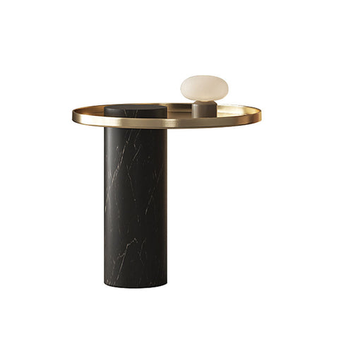 Eugene Side Table, Marble & Stainless Steel