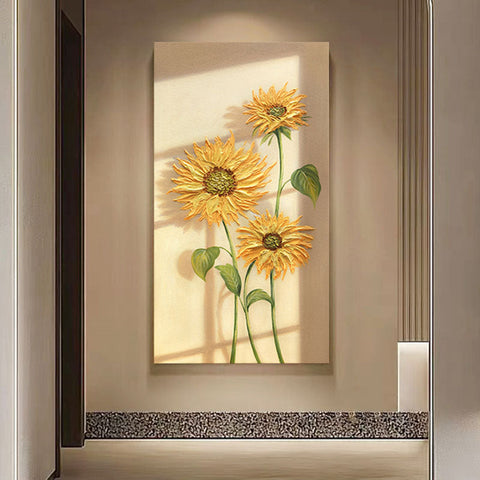Sunflowers Leaves Framed Wall Art Print Multiple Size
