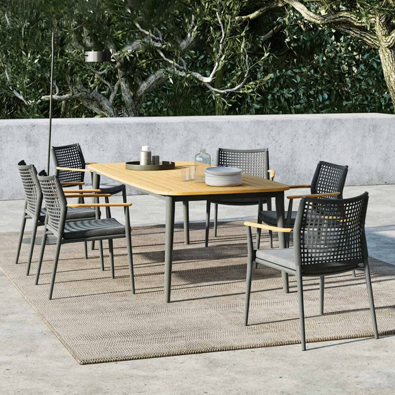 Alistair Outdoor Dining Table Set With Six Chairs, Outdoor Furniture