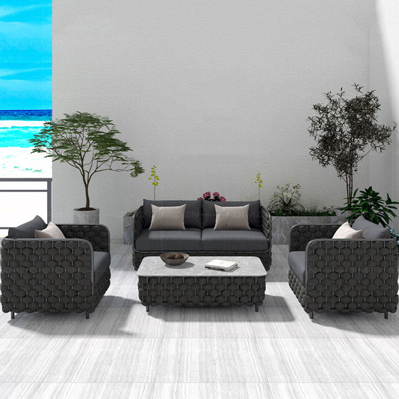Ginny Rattan Outdoor Sofa Set, Outdoor Furniture