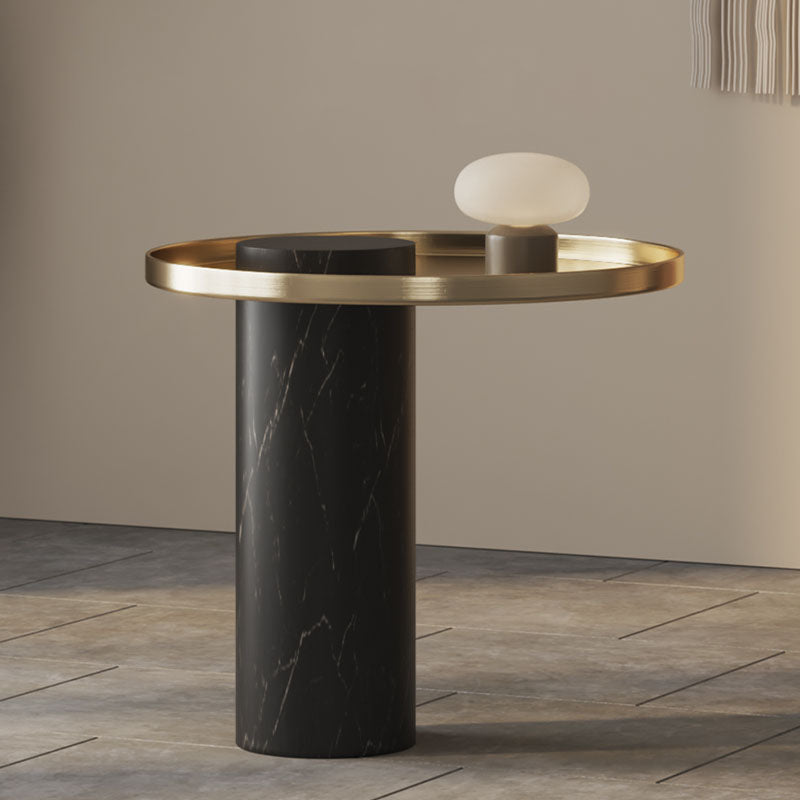 Eugene Side Table, Marble & Stainless Steel