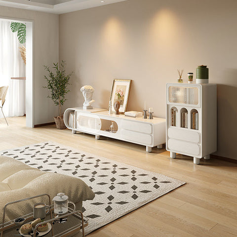 Murphy TV Stand with Sideboard, Murphy Living Room Set, Cream