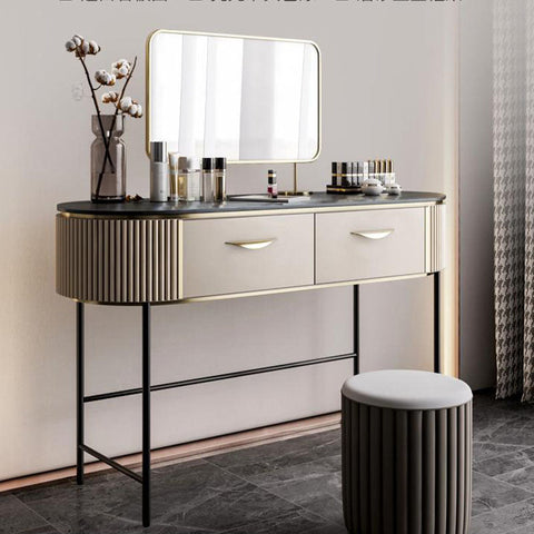 Boris Drawer Dressing Table with Mirror and Stool