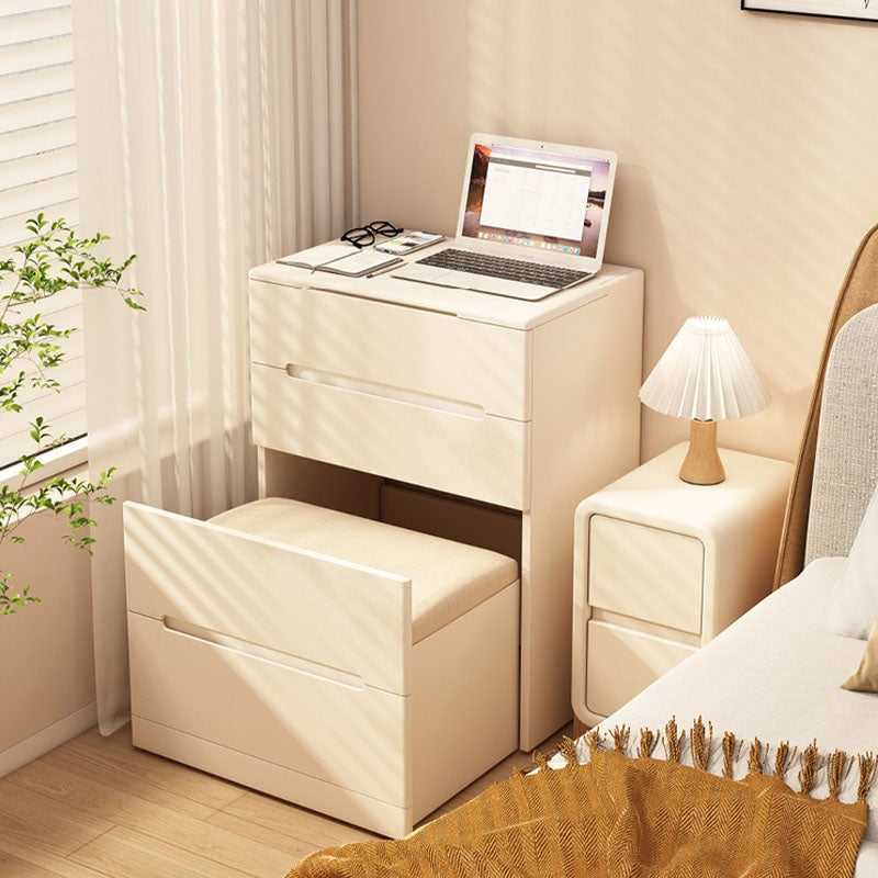 Prudence Dressing Table With Storage Stool, Cream