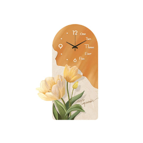 Garden Style Flower Luminous Clock