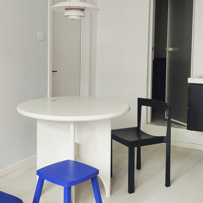 Alen Round Dining Table, White