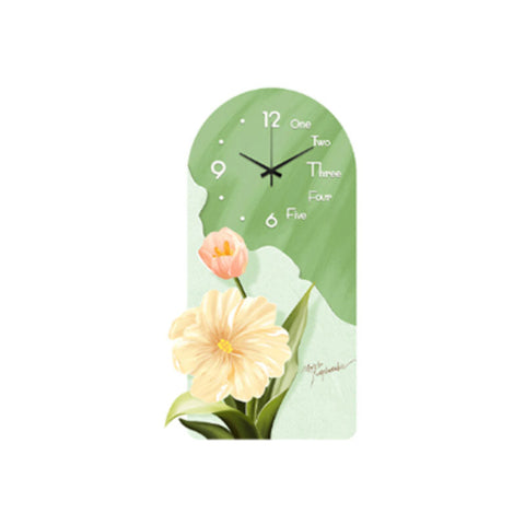 Garden Style Flower Luminous Clock
