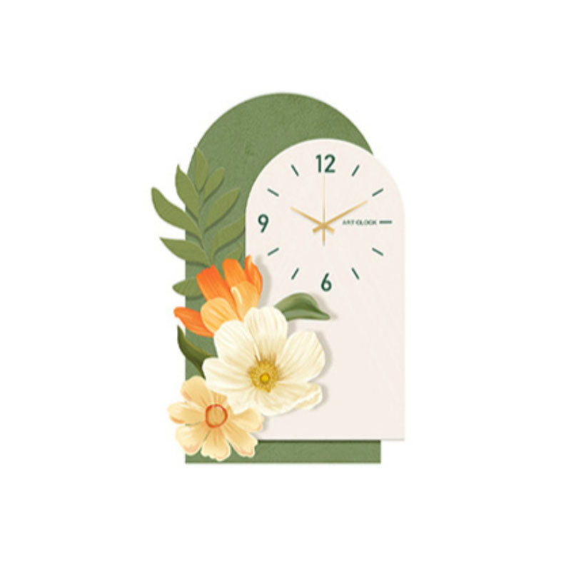 Garden Style Flower Luminous Clock