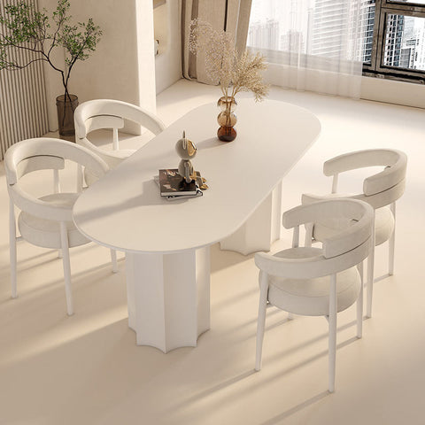 Nordic Style Dining Table Combination, White