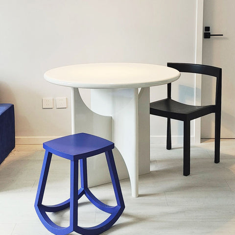 Alen Round Dining Table, White