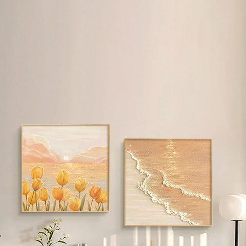 Healing Style Bedroom Mural Wall Art, Rectangle