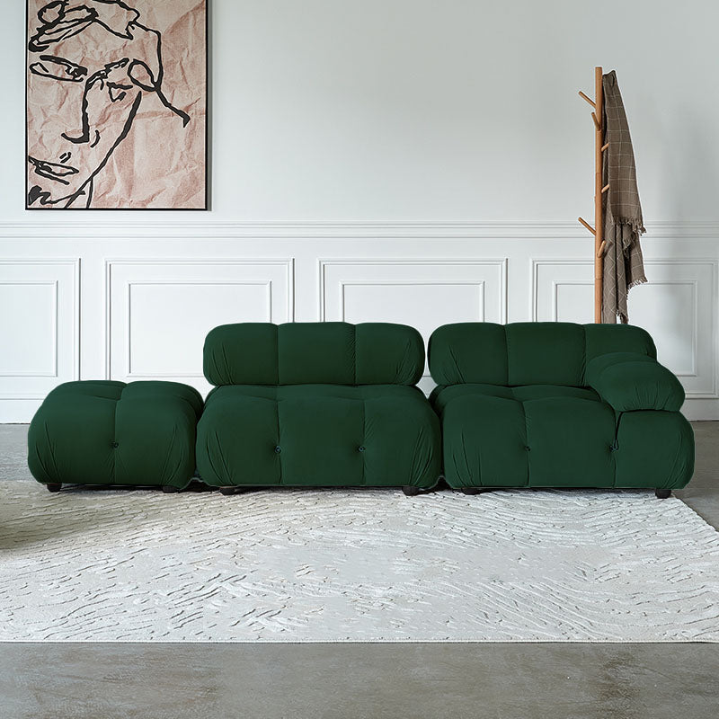 Green B&B Camaleonda Style Sofa, Two Seater, Three Seater, Two Seater Corner Sofa, Velvet