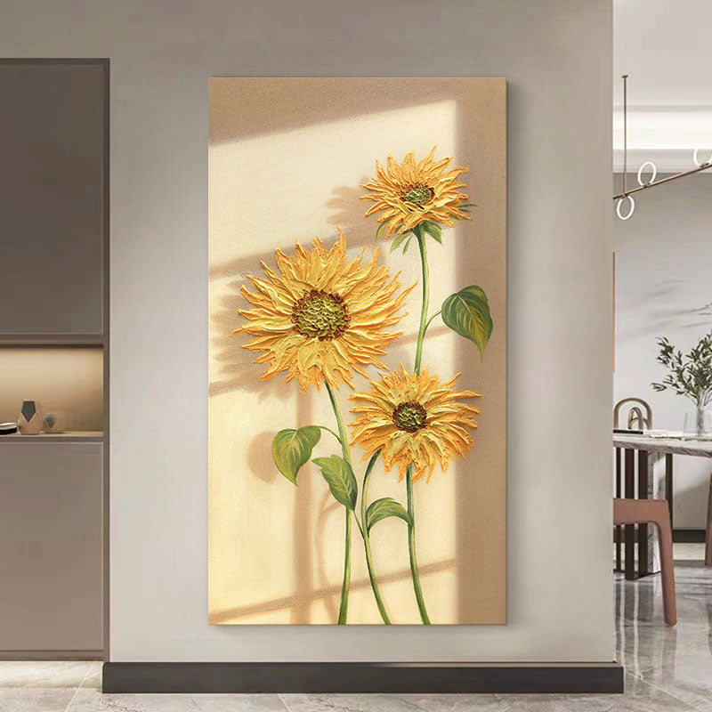 Sunflowers Leaves Framed Wall Art Print Multiple Size