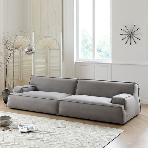 Fanny Two Seater, Three Seater, Four Seater Sofa, Suede, Grey