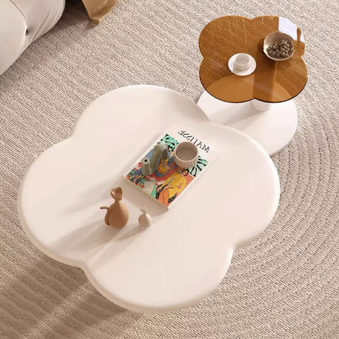 Persis Coffee Table Set, Cream & Tan