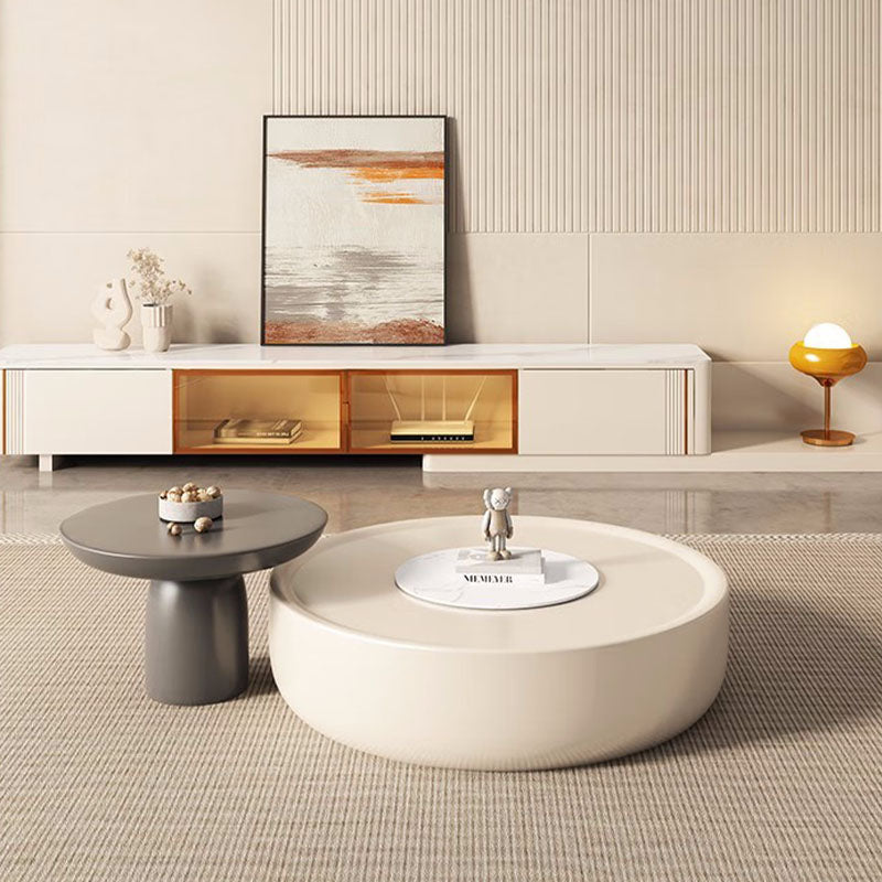 Cenhelm Nesting Coffee Table Set, Cream And Black