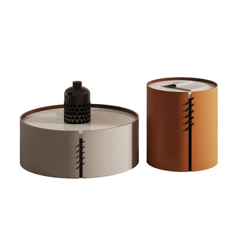 Flo Coffee Table Set, Orange & Grey