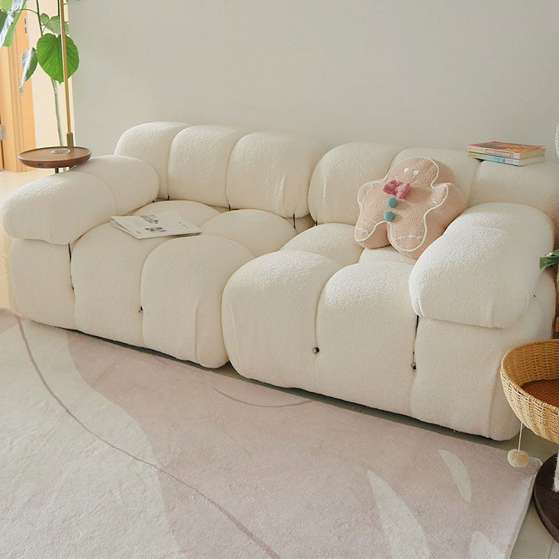 B&B Camaleonda Style Two Seater, Three Seater, Three Seater Corner Sofa, White, Boucle
