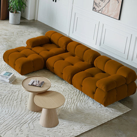 Orange B&B Camaleonda Style Sofa, Two Seater, Three Seater, Two Seater Corner Sofa, Velvet