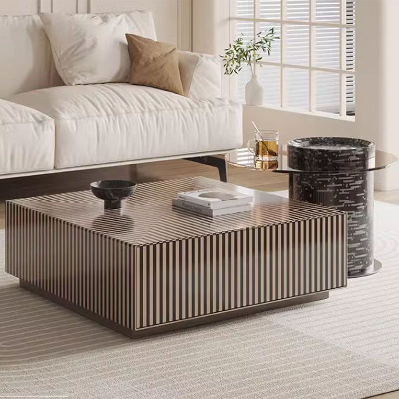 Bris Coffee Table Set, Square Coffee Table With Side Table