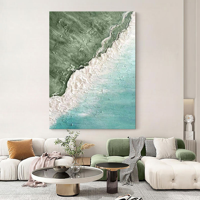 White Coastline Framed Wall Art Print Multiple Size