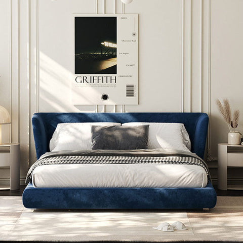 Diana King Size Bed, Super King Size Bed, Velvet